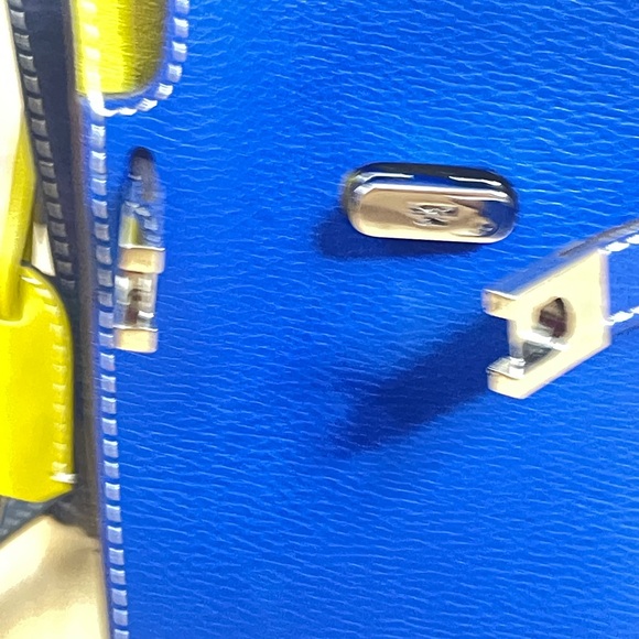 Tory Burch Petite Lee Radziwill Garden Blue and Yellow Crossbody Bag NWT - Picture 9 of 16